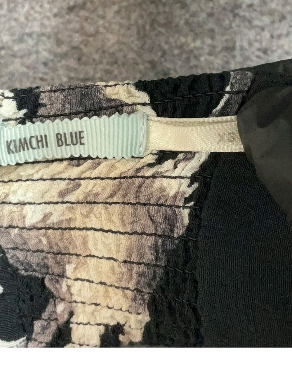 Kimchi Blue Urban Outfitters Black Crane Print Cutout Wide Leg Jumpsuit XS - Picture 5 of 6